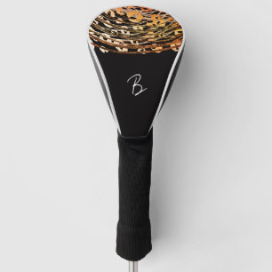 Golden Bronze Leopard Cheetah Exotic Glamour Golf Head Cover