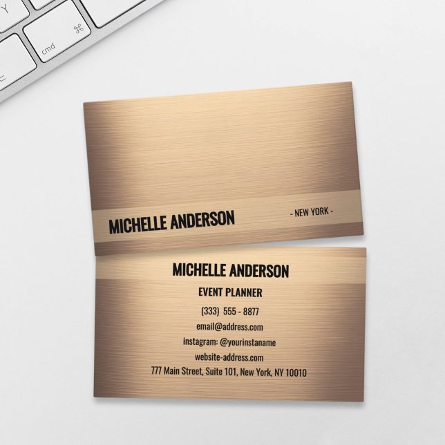 Golden Bronze Luxury Business Card (Creator Uploaded)