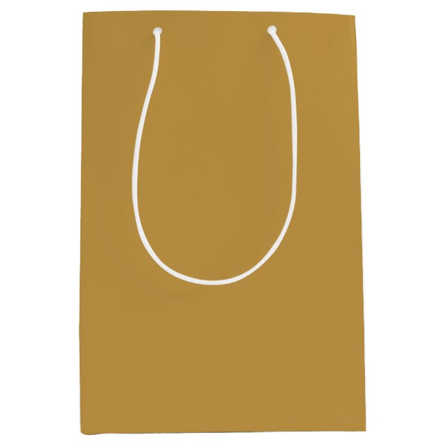 Golden-Bronze Solid Colour Medium Gift Bag (Front)