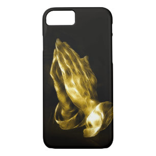 Golden bronzed praying hands iPhone 8/7 case