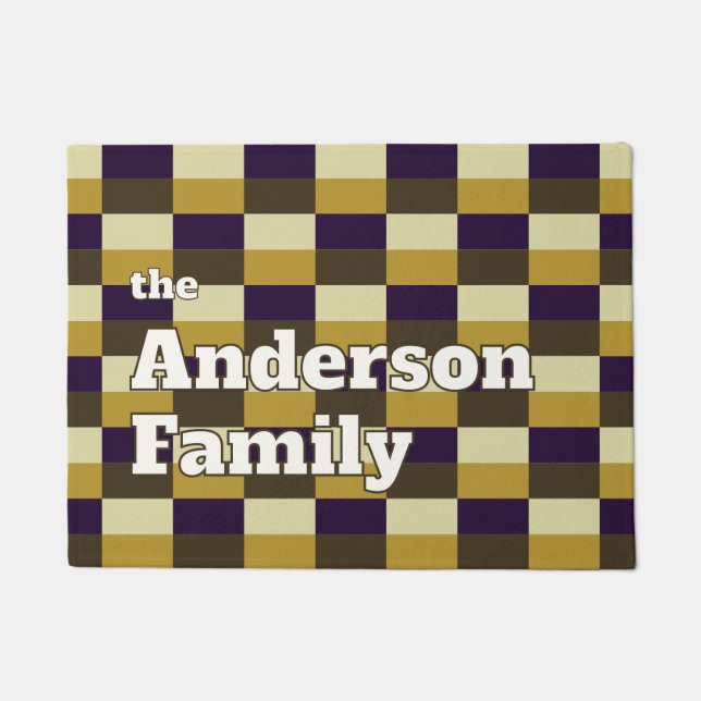 Golden Brown Colour Combination Doormat (Front)