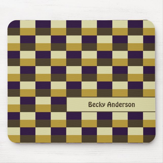 Golden Brown Colour Combination Mouse Mat (Front)