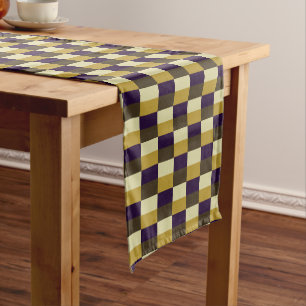 Golden Brown Colour Combination Short Table Runner