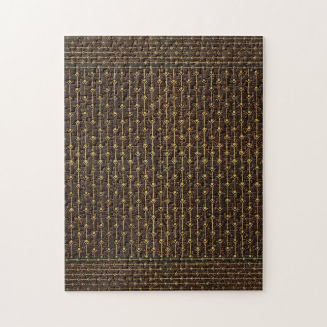 Golden Brown Decorative Pattern  Jigsaw Puzzle (Vertical)