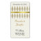 Golden Brown Diamonds Wedding Mini Wine Labels