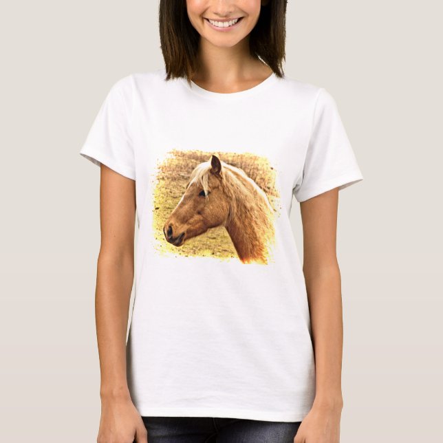 Golden Brown Horse in Sun Animal Shirt (Front)