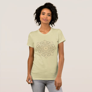 Golden-Brown Mandala T-Shirt