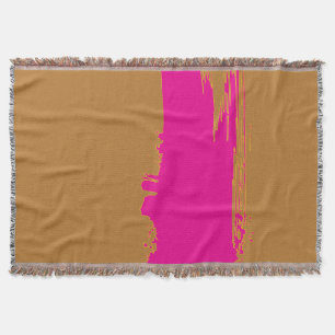 Golden Brown PinkSplashThrow Blanket