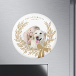 Golden Brown Simple Christmas Wreath Photo  Magnet<br><div class="desc">Holiday photo magnet with a simple Christmas wreath. For more advanced customisation of this design,  please click the DESIGN TOOL BUTTON above!</div>