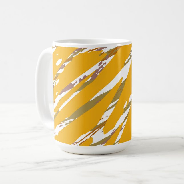 Golden Brush Elegance Coffee Mug (Front Left)