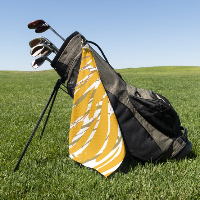 Golden Brush Elegance Golf Towel (Green)