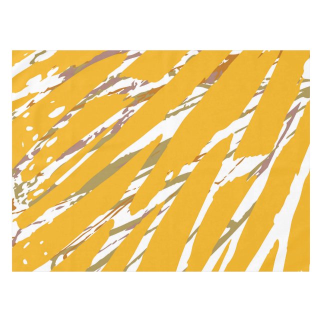 Golden Brush Elegance Tablecloth (Front (Horizontal))