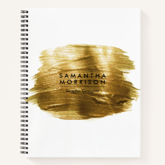 Golden Brush Foil Notebook