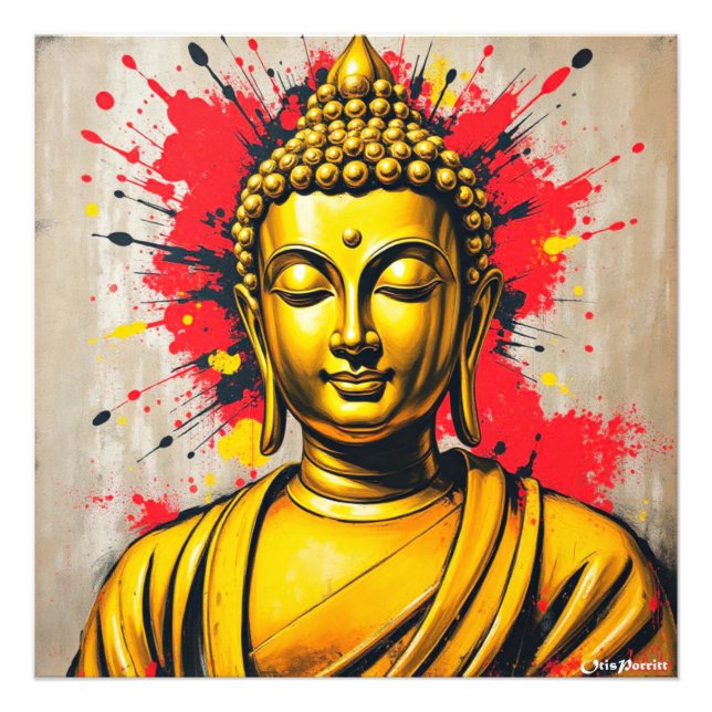 Golden Buddha 8 Photo Print (Front)