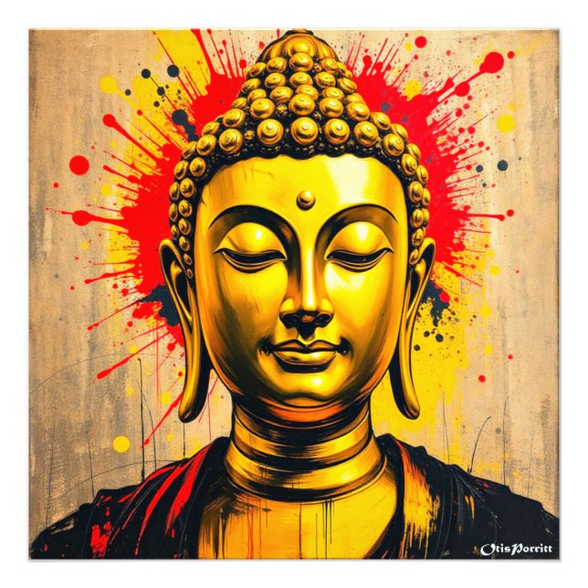 Golden Buddha 9 Photo Print (Front)