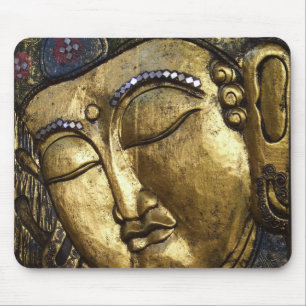 Golden Buddha Blessing Inspirational Love Mouse Mat