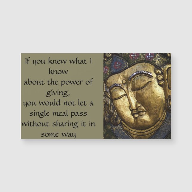Golden Buddha Blessing Meditating Business Card (Front)