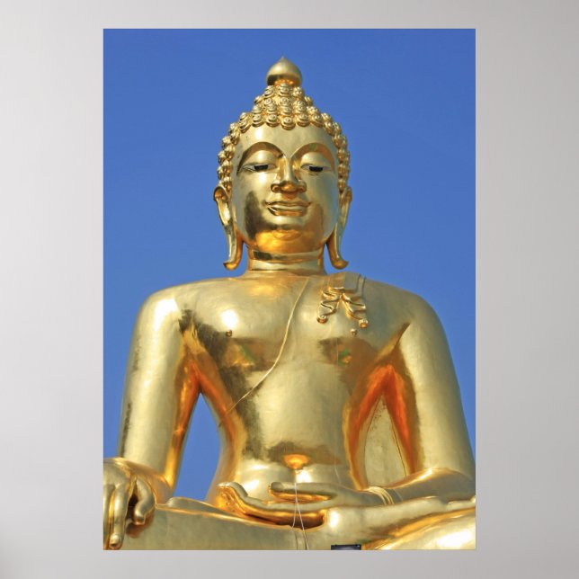 Golden Buddha Chiang Rai Thailand Poster (Front)