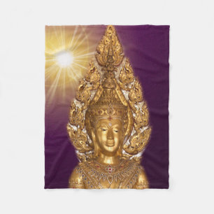 golden buddha fleece blanket