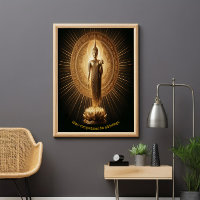 Golden Buddha in lotus meditation pose