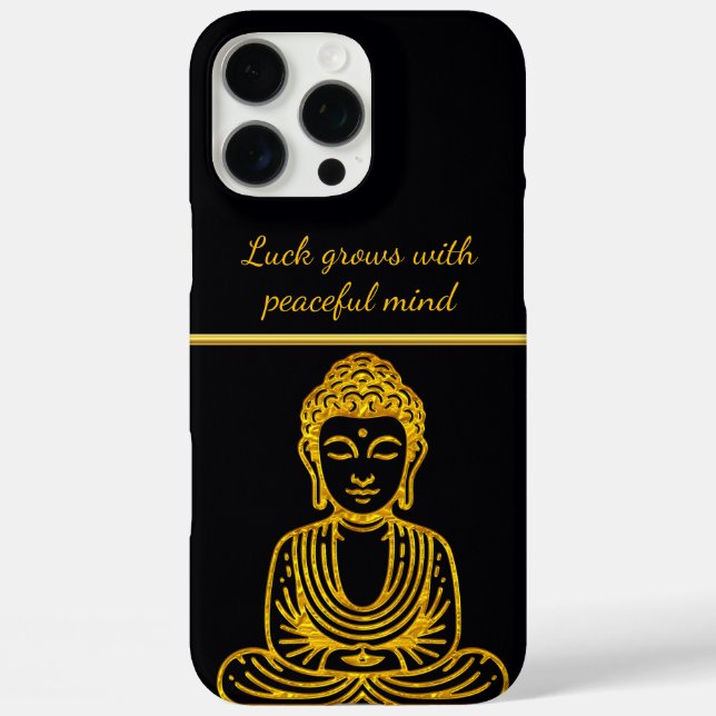 Golden Buddha in Peaceful Pose Case-Mate iPhone Case (Back)