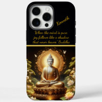 Golden Buddha in tranquil nature