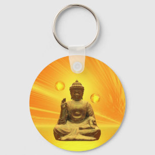 Golden Buddha Key Ring