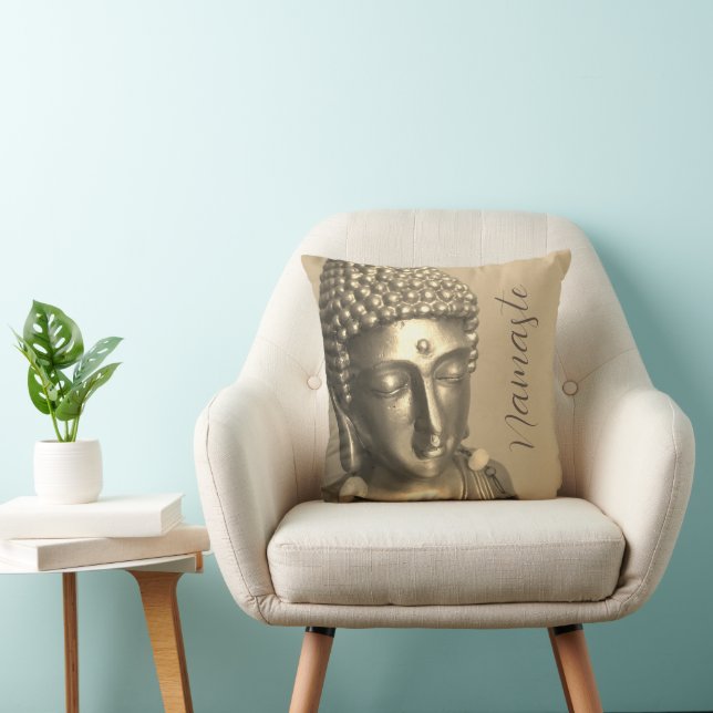 Golden Buddha Namaste  Cushion (Chair)