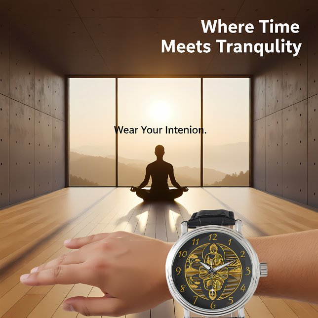 Golden Buddha Reflecting in Serene Waters Watch (Creator Uploaded)