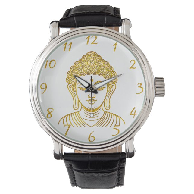 Golden Buddha Statue in Calm Setting Watch (Front)