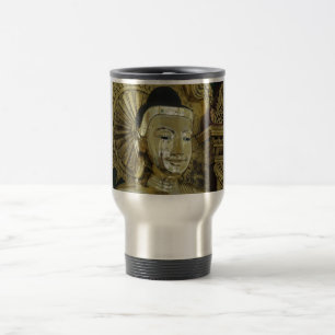 Golden Buddha Statue Inspirational Love Travel Mug