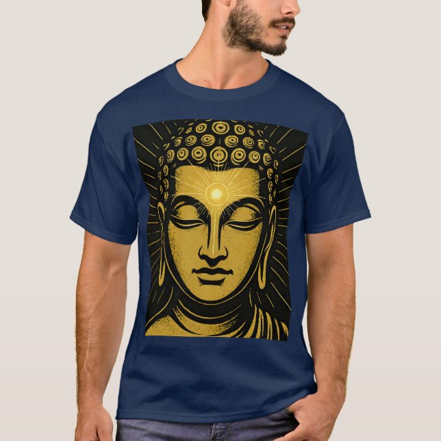 Golden Buddha Third Eye T-Shirt | Spiritual Awaken (Front)