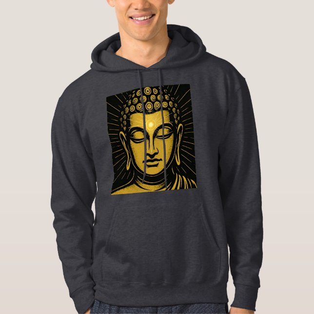 Golden Buddha Third Eye T-Shirt | Spiritual Awaken Hoodie (Front)