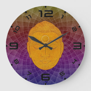 Golden Buddha Zen Mandala Wall Clock