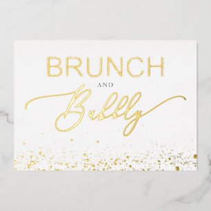 Golden Budget Brunch & Bubbly Quote Bridal Shower