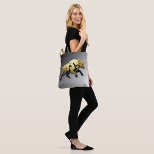 Golden Bull – Strength & Prosperity Emblem Tote Bag