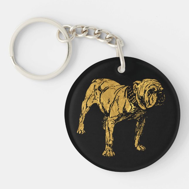 Golden Bulldog Key Ring (Front)