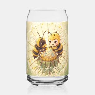 Golden Bumblebee in Bloom Dance.5 Can Glass
