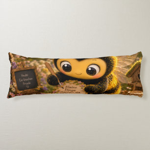 Golden Bumblebee in Flower Dance.10 Body Cushion