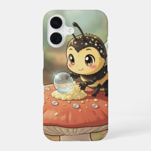 Golden Bumblebee in Flower Dance iPhone 16 Case
