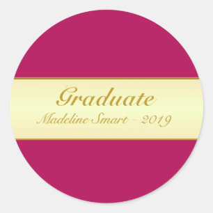 Golden & Burgundy Graduate Sticker