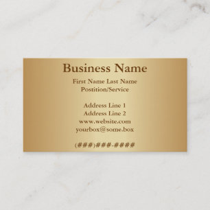 Golden Business Card