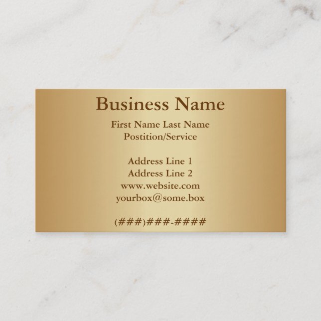 Golden Business Card (Front)