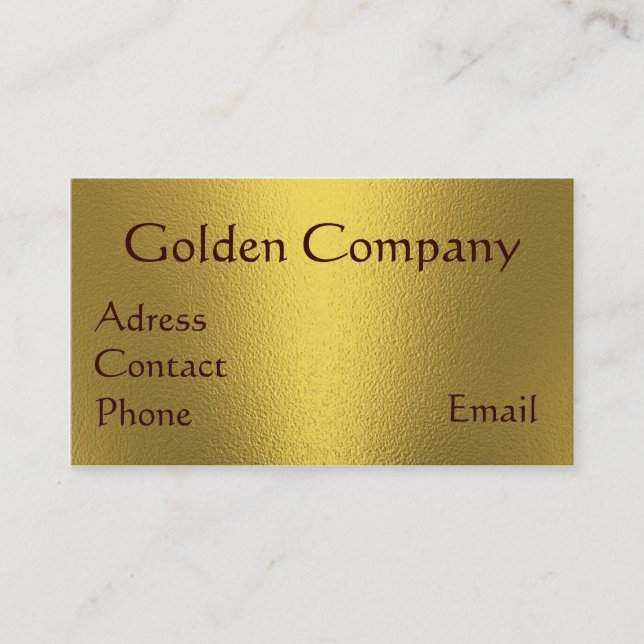 Golden Business Card (Front)