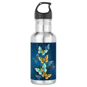 Golden butterflies 532 ml water bottle