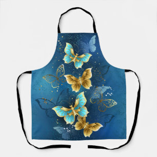 Golden butterflies apron