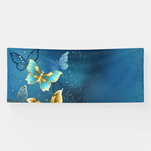 Golden butterflies banner (Horizontal)