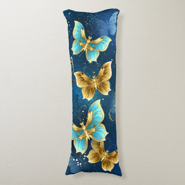 Golden butterflies body cushion (Front Vertical)