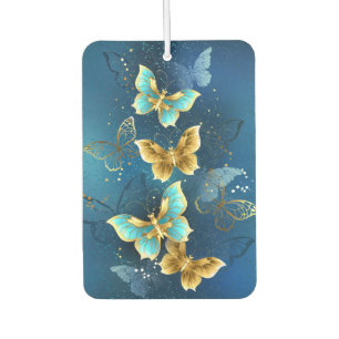 Golden butterflies car air freshener