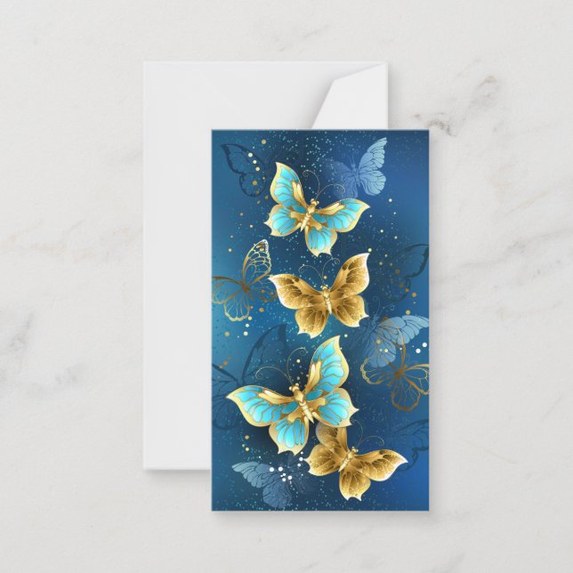 Golden butterflies card (Front)